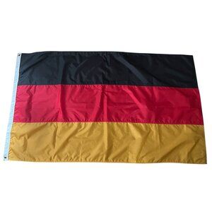 Vintage Germany Flag 60" x 34" Nyl-Glo High Quality Nylon Made In USA German